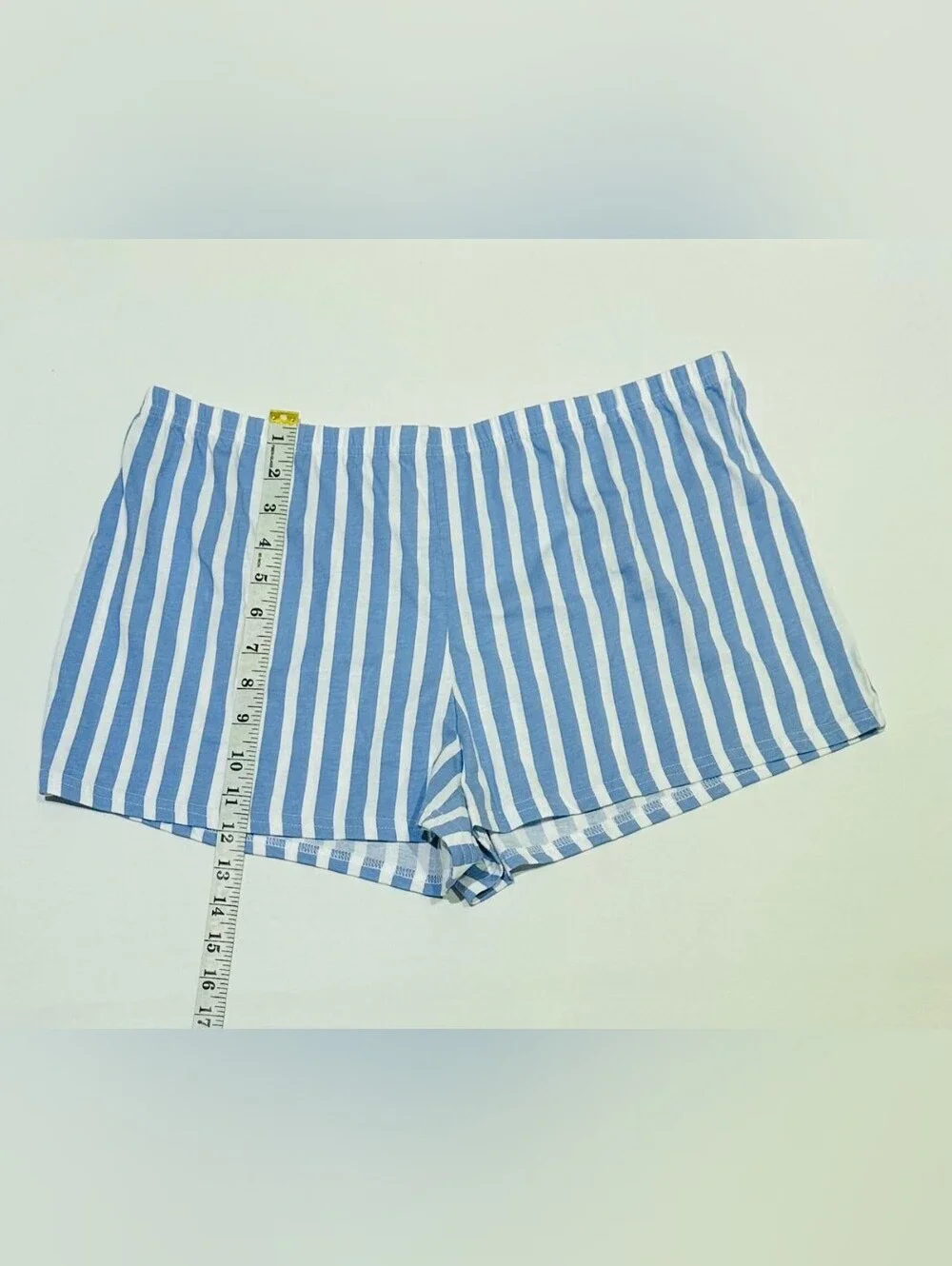 NWT Laura Ashley Blue & White Striped Three-Piece Pajama Set